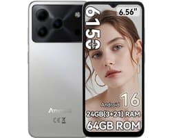 Anyreal Note 56 Smartphone - 6,56 Inch - 24GB(3+21) RAM - 64GB ROM - 6150 mAh - Android 16 - Zilver