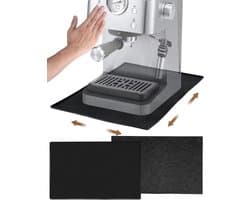 48 x 30 cm onderlegger voor koffiezetapparaat, siliconen mat, volautomatische mat met rand voor De Longhi Magnifica Philips LatteGo Krups Siemens EQ6 siliconen onderlegger Coffee Mat (zwart)