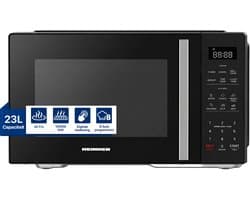 Heinner Combi Magnetron Vrijstaand 23 Liter - Magnetron met Grill, Heteluchtoven & Airfryer - 4-in-1 met 900W & 10 Airfry Programma's - Zwart