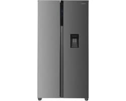 Heinner HSBS-H439NFXWDE++ Amerikaanse Side-by-Side Koelkast met Waterdispenser – 439 L – Full No Frost – LED Touch Display – Smart Eco Functie – RVS – 5 Jaar Garantie