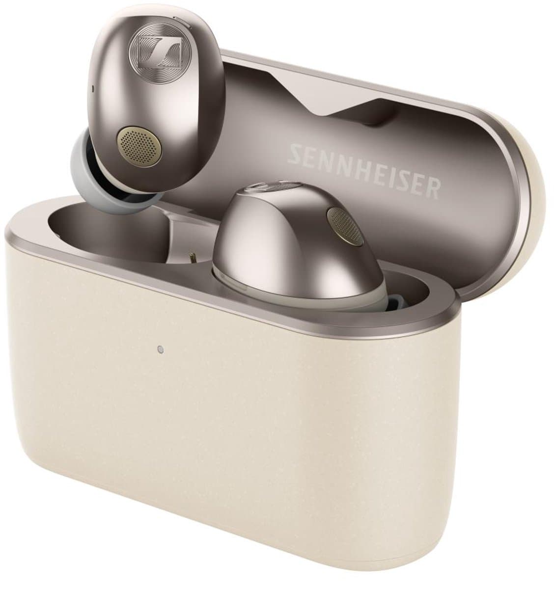 Sennheiser MOMENTUM True Wireless 5 Cream - Draadloze oordopjes met Noise Cancelling - 40u batterij - vervangbare batterij - 3D Dolby atmos - Headtracking - 8 Microfoons — afbeelding 1