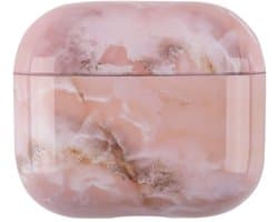 Telestore - hoesje geschikt voor AirPods 5 en AirPods 4 hard case cover - marmer patroon roze - TPU hoesje Beschermhoes - AirPods 5 en 4 Cover - AirPods 5 / 4 hoesje - Geschikt voor Apple AirPods 5 en AirPods 4