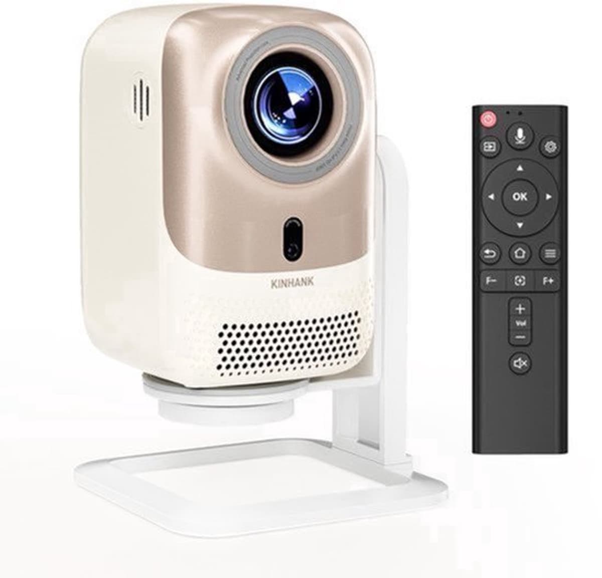 Beamer Draagbaar - 450 ANSI Lumen Helderheid - 1080p Full HD Resolutie - WiFi 6 Verbinding - Android Systeem - Voor Thuisbioscoop En Streaming — afbeelding 1