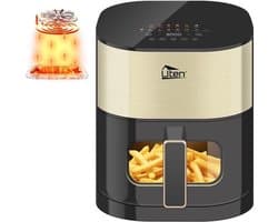 Heteluchtfriteuse Dual Blaze - 5,5 Liter Inhoud - 2000 Watt Vermogen - Roestvrij Staal - Voor Bakken En Gezinsgebruik