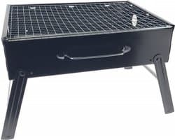 Benson Compacte barbecue met handvat - draagbaar - 35 x 27 x 20 cm - zwart