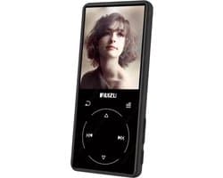 RUIZU D16 Metalen Bluetooth MP3 Speler - Draagbare Audio 8GB - Muziekspeler met ingebouwde Speaker - FM Radio - Recorder - E-Book - Video Speler - Zwart