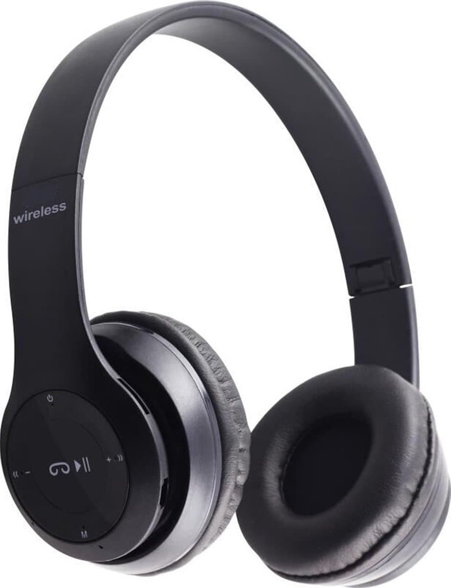 Hoofdtelefoon met microfoon en bluetooth vs 5.0. ZWART — afbeelding 1