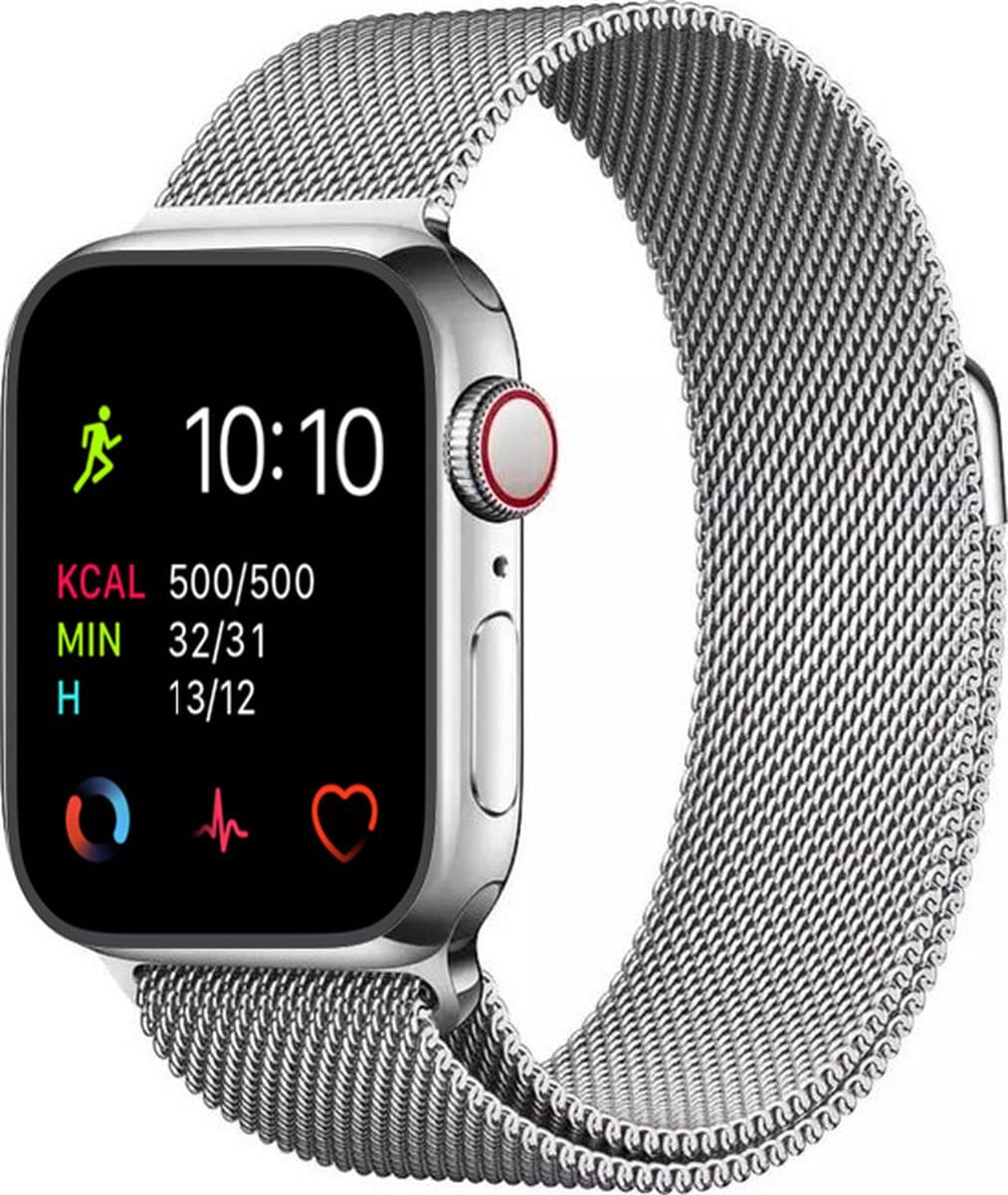 Royal Supplies RF-93 Smartwatch - Smartwatch Heren - Smartwatch Dames - Belfunctie- HD Touchscreen - Horloge - Stappenteller - Bloeddrukmeter - Saturatiemeter - IOS & Android -Screenprotector- Zilver staal — afbeelding 1