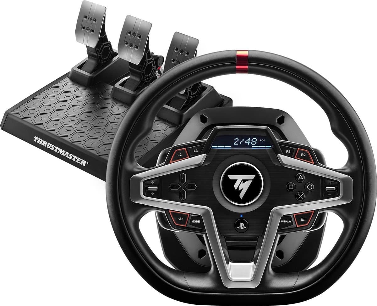 Thrustmaster T248-P - Racestuur en 3 Pedalen - Force Feedback & Magnetische Flippers - Voor PS5/PS4/PC — afbeelding 1