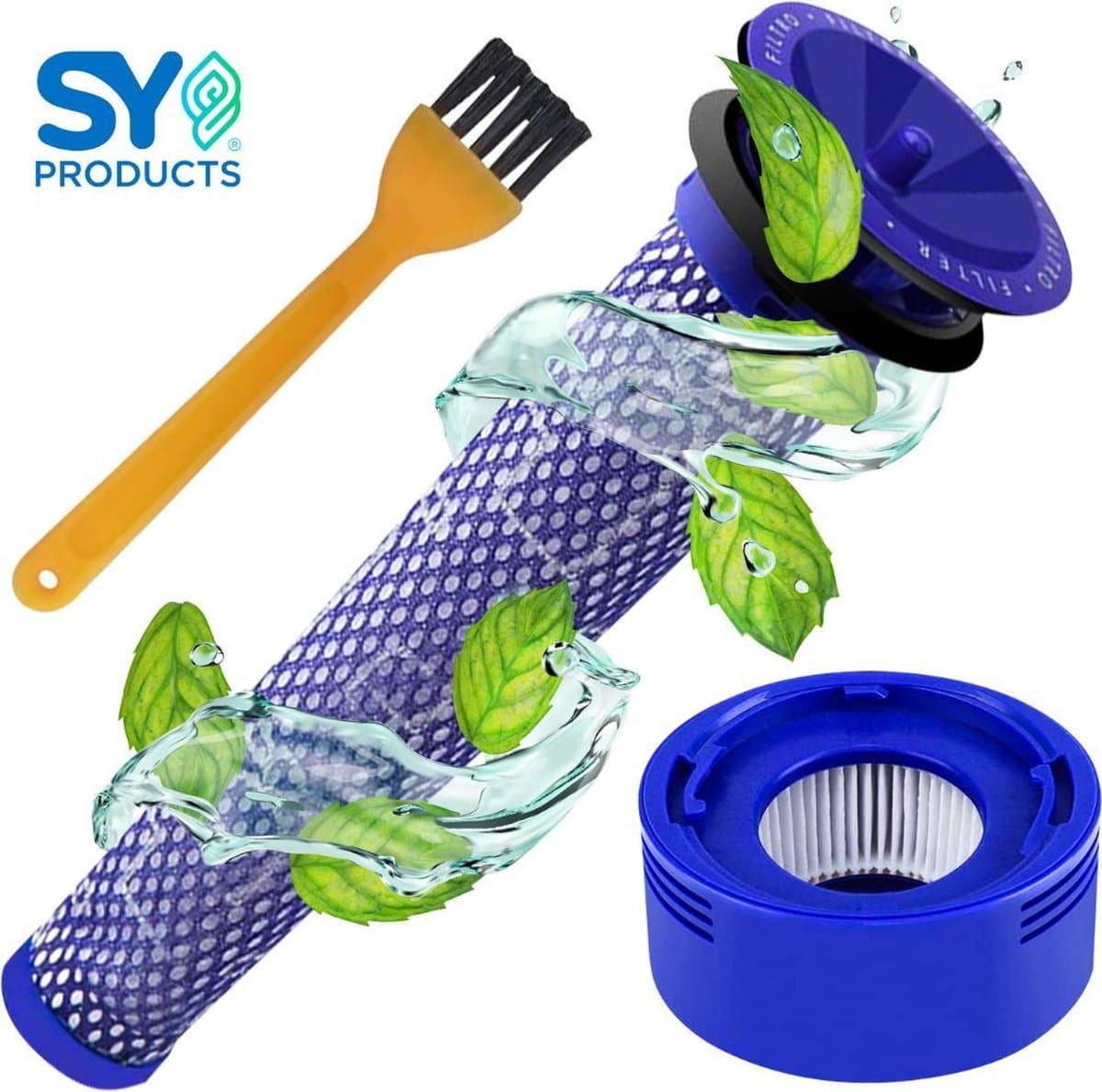 HEPA Filter Set voor Stofzuiger - Geschikt voor Dyson Steelstofzuiger V7 en V8 Series -DC58, DC59, DC61, DC62, DC74- Wasbaar — afbeelding 1