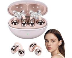 carmdering - stijlvolle clip-Open Ear Oortjes - Oortjes Draadloos - Sport Oordopjes - 5.4 Bluetooth - Clip On - afneembare vlinderoorbellen- Voor sport en kantoor-roze