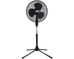 Staande Ventilator - Vloerventilator Verstelbaar - Ruimte Koelen - Krachtige Luchtstroom - 457 cm - Zwart