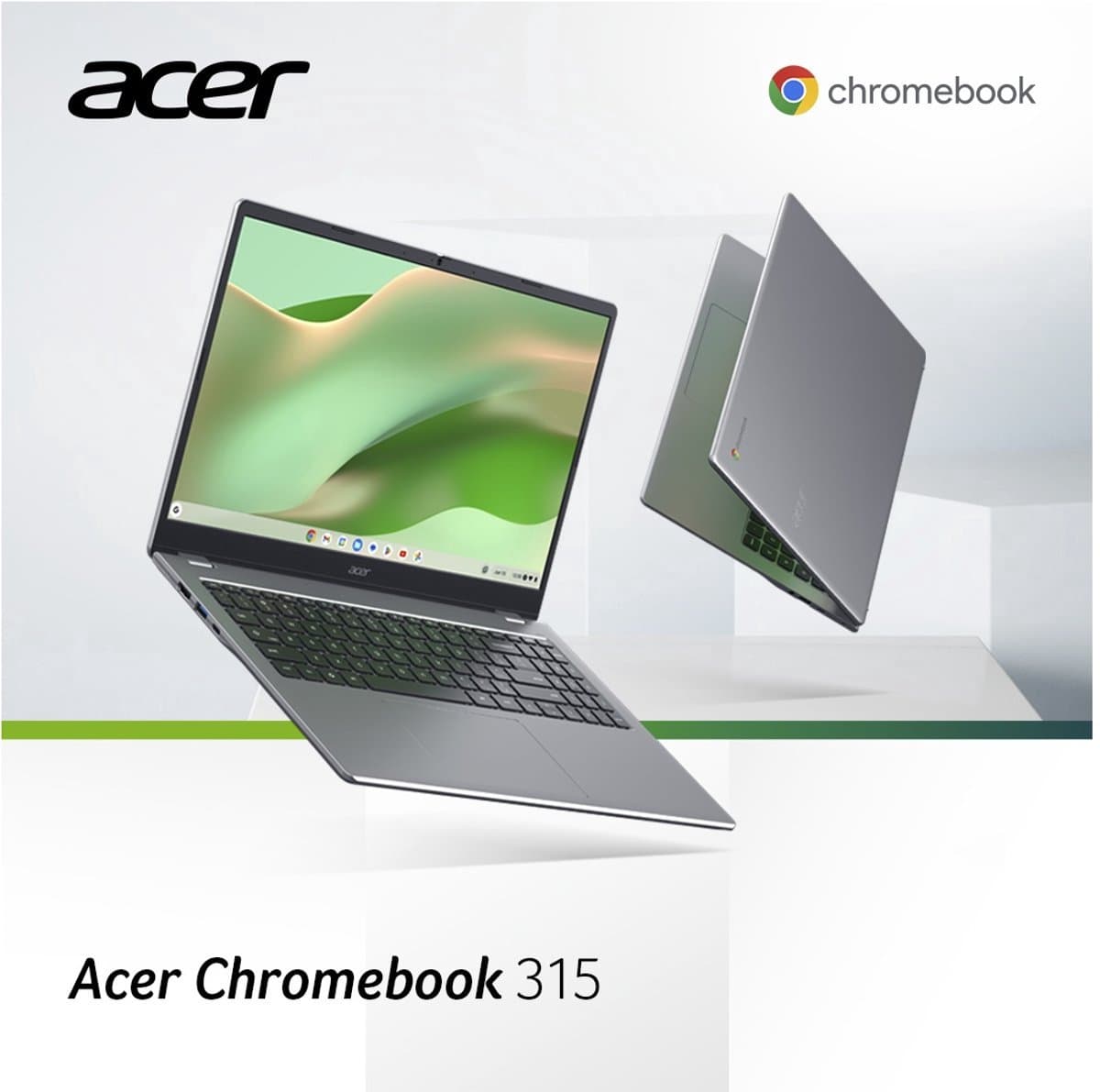Acer Chromebook 315 CB315-6HT-C0QN - 15 inch Touchscreen - 8GB - 128GB - Zilver — afbeelding 1