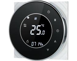 Room thermostat - wifi rond LCD touchscreen - programmeerbaar - voor gasboiler verwarming - ShopVlot