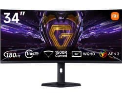 Xiaomi G34WQi Serie - Gebogen Gaming Monitor - 34 inch - 180Hz - 1 ms
