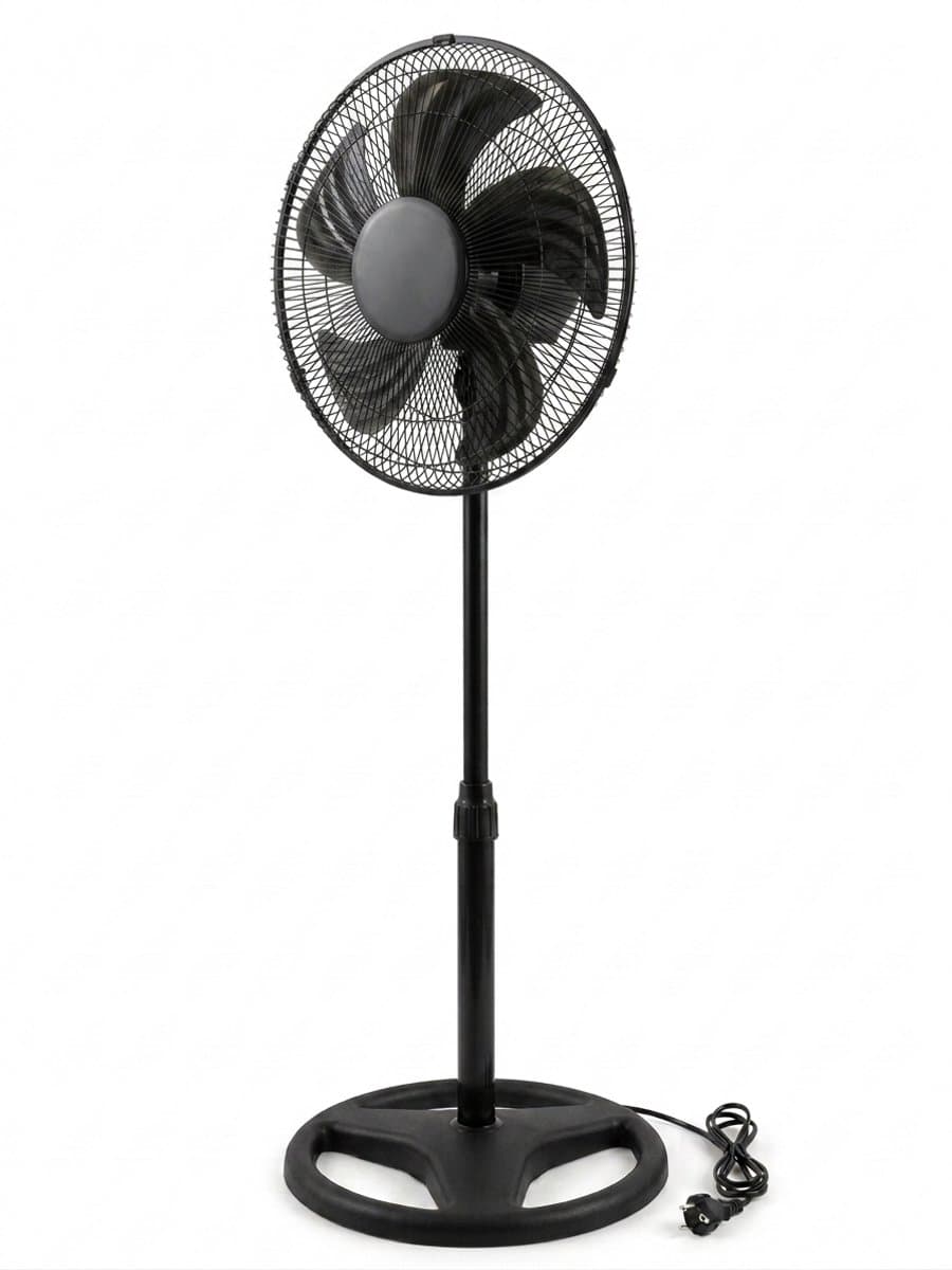 Summer Enjoy Statiefventilator - Staande Ventilator - Ø 40 cm - 3 Snelheden - In Hoogte Verstelbaar & Zwenkbaar - 45W - Zwart — afbeelding 1