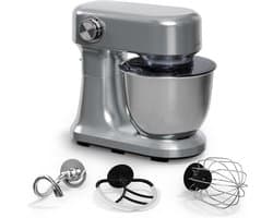 Staande Mixer - Keukenmachine Bakken - Zelf Bakken - Planetaire Mengbeweging - 5 Liter Kom - Zilver