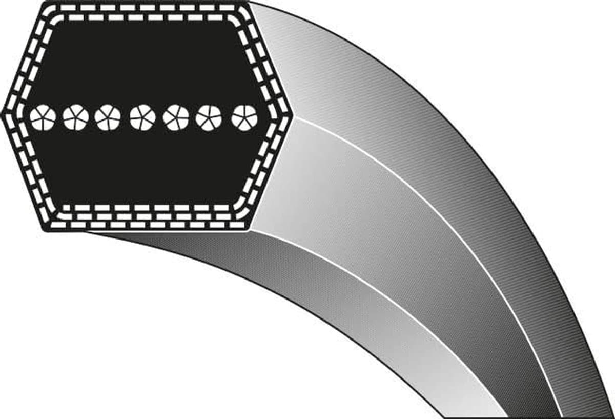 Aandrijfriem - Dubbele V-riem - Grasmaaier Onderhoud - Type 4 Dubbele V - 127 x 2794 mm - Zwart — afbeelding 1