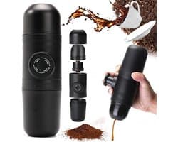 Draagbare Handmatige Espresso Machine - Gemalen Koffie - Zwart