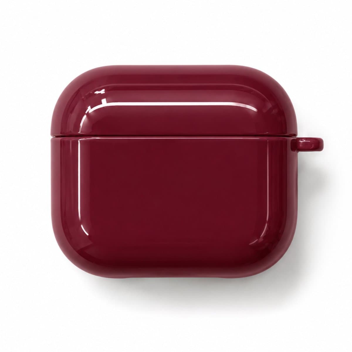 Enluxe Case geschikt voor Airpods 4 - Glanzend Bordeauxrood - Strak Hardcase Hoesje, Schokbestendig — afbeelding 1