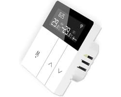 Intelligente Thermostaat - Digitale Regelaar - Vloerverwarming Instellen - Met Externe Sensor - 16A - Wit