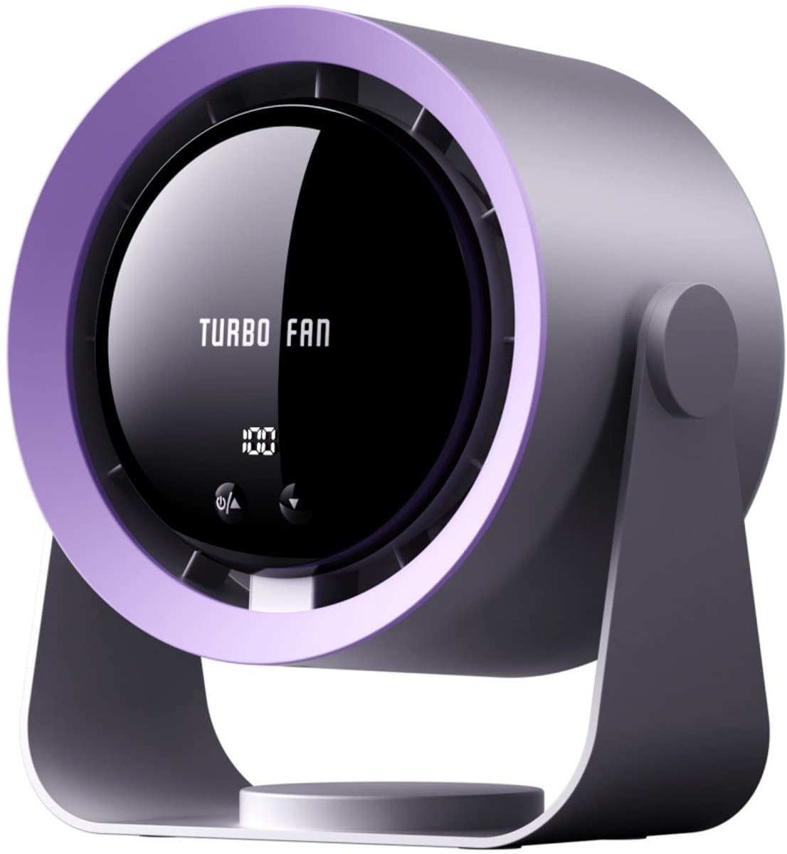 GELLDG Oplaadbare USB-bureauventilator met digitaal display – Stille werking – Voorzien van 5 ultrastille snelheidsstanden, 90° kantelverstelling en ophangfunctie – Geschikt voor slaapkamers, keukens, kamperen, kantoren en woonkamers — afbeelding 1