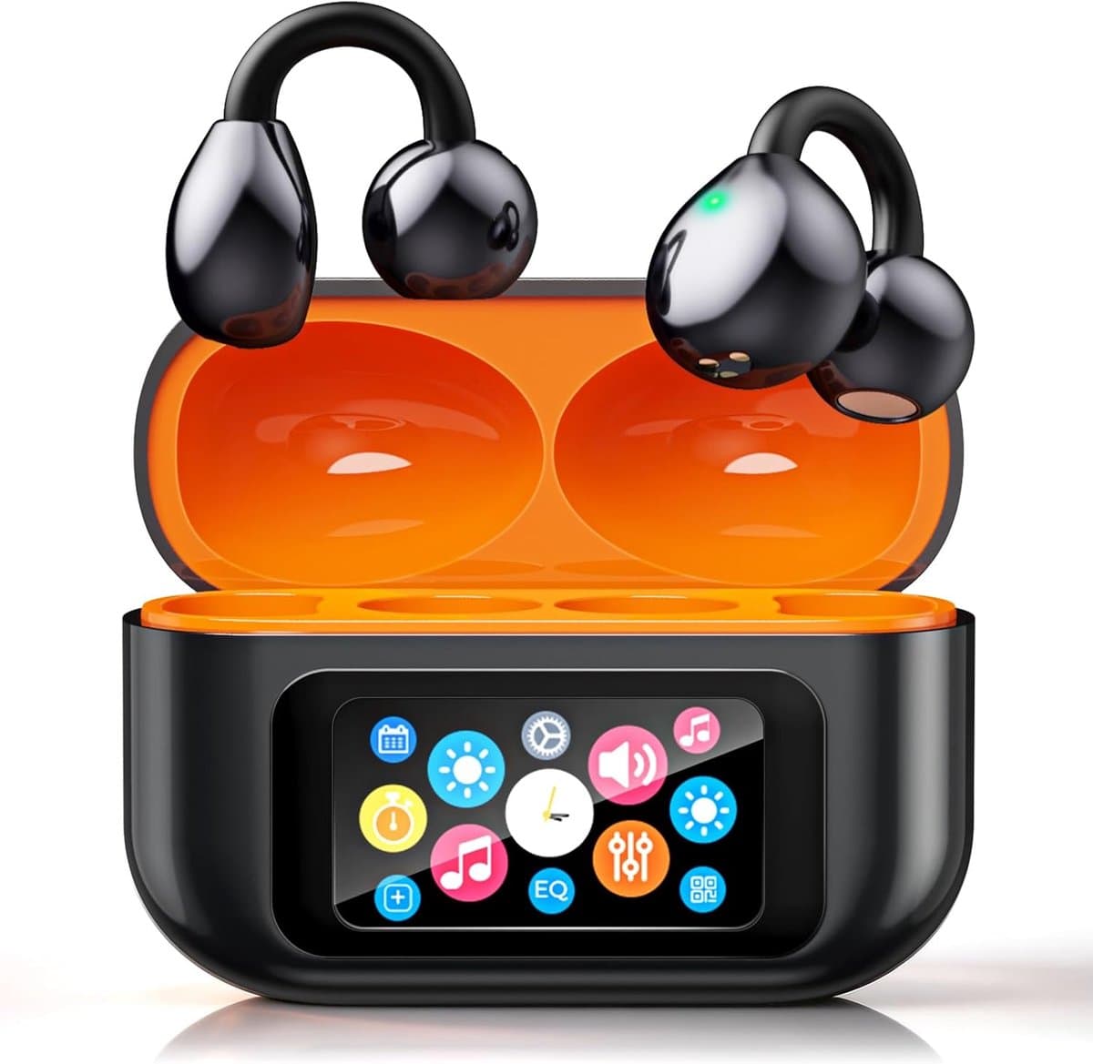 AI Vertaal Oordopjes met Echtzeit Vertaling: 159 Talen & LCD Touchscreen 3-in1 Bluetooth Vertaal Oortjes met 7 Modi, 30 Uur Batterijduur voor Reizen, Zakelijk Gebruik en Studie en Dagelijks Gebruik - zwart — afbeelding 1