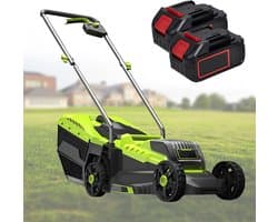 Elektrische Grasmaaier - Accu Duwmaaier - Gazon Onderhoud - Borstelloze Motor - 3 Maaihoogtes - Zwart