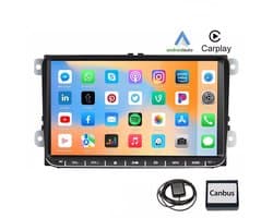 ESSGOO Autoradio voor Volkswagen Golf 5, 6, Polo, Skoda Caddy, T5, Passat - Draadloos Apple Carplay & Android Auto - 4 + 64GB - met Bluetooth/USB/FM/RDS/Mirror Link - 9 INCH Aanraakscherm