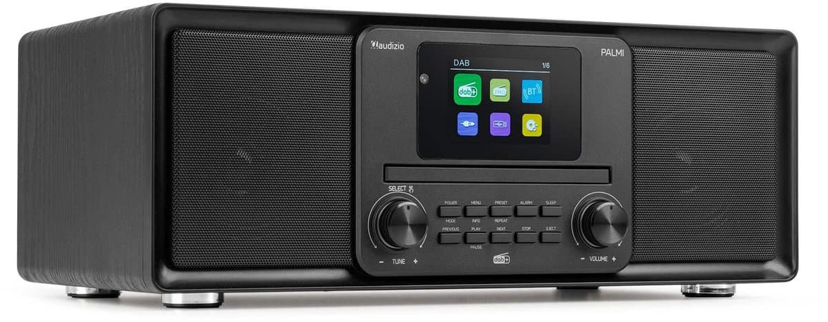 DAB radio - Audizio Palmi - Radio met cd speler - Bluetooth radio - FM, DAB+ en USB - Zwart — afbeelding 1