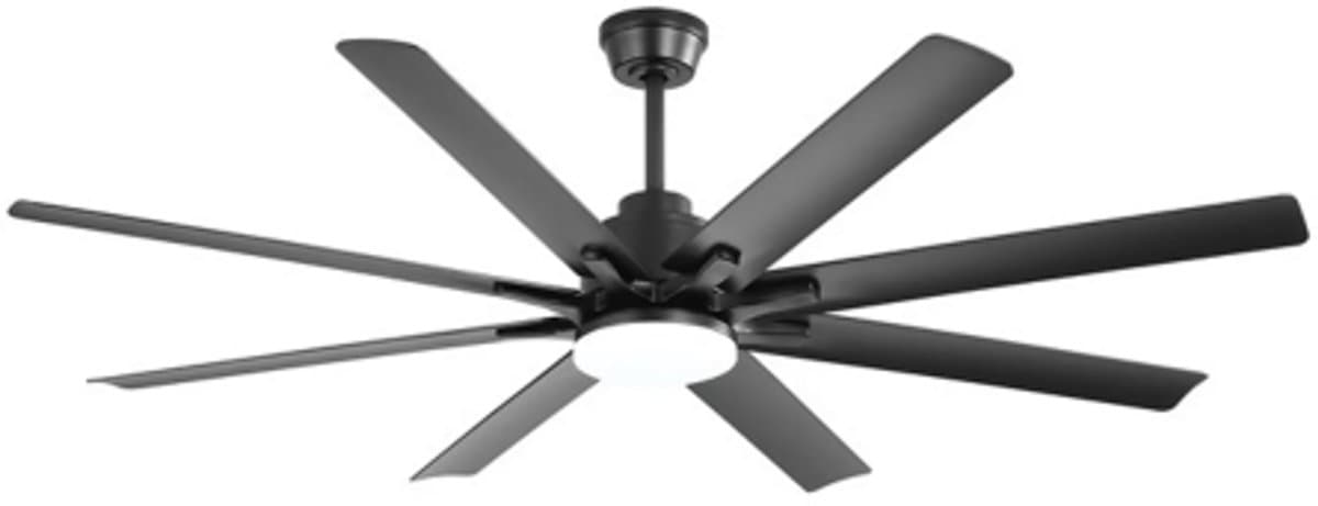 Plafondventilator - Woonkamer Ventilator Industrie Stijl - 66 Inch 8 Blads DC Ventilator Met Dimbare LED Lamp - Afstandsbedieningsventilator - Omkeerbare Ventilator - Lampventilator - Slimme Ventilator Zes Snelheden — afbeelding 1