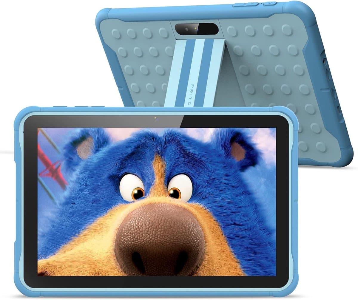 SnelShoppen - Kindertablet 10 Inch Android 13 met 6000mAh, Quad Core, 2GB RAM, 64GB ROM, HD IPS Scherm, Kindveilig, Wi-Fi, Ideaal voor Kinderen — afbeelding 1