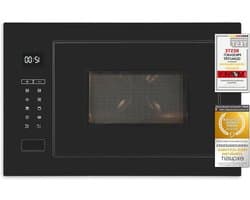 Inbouwmagnetron met Grill - Magnetronoven Magnetron - Snel Maaltijden Opwarmen - Roestvrijstalen Interieur - 25 Liter - Zwart