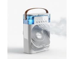 Umarko Mini Airco - Draagbare 3-in-1 Luchtkoeler met Bevochtiger & 7 Kleuren LED Lamp - Slaapkamer & Kantoor