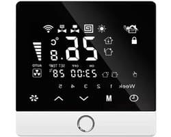 Slimme Thermostaat - Temperatuurregelaar - Comfort Verhoging - App & Spraakbesturing - 10x9x6 cm - Zwart