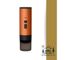 Draagbare Koffiemachine /Coffee maker voor camping, op reis of onderweg - Oplaadbaar - Oranje