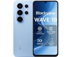 Blackview WAVE 10 Smartphone 4G AI - DUAL SIM - 32 GB RAM - 128 GB ROM - Octa Core - Android 16 - 6,88 inch - 5000mAh - Blauw