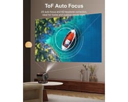 Mini Beamer - Projector - Digitale Beamer - Draagbaar - 1080P - Full HD Projector - Met 90° Gimbal - Auto Focus - Android 11.0 - 600ANSI - Android System - Zwart