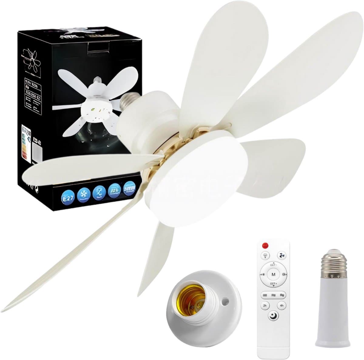 casalora Plafondventilator met verlichting - LED 40W - Ø 50cm - Afstandsbediening smart lamp - Plafondlampen - Plafond lamp - Ventilator — afbeelding 1