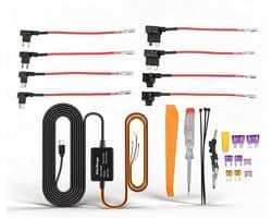 SnelShoppen - Dash Cam Hardwire Kit TYPE C MICRO USB MINI USB voor Mirror Cam GPS Navigator Detector - 12V-28V naar 5V/2.5A met Oververhitting Bescher