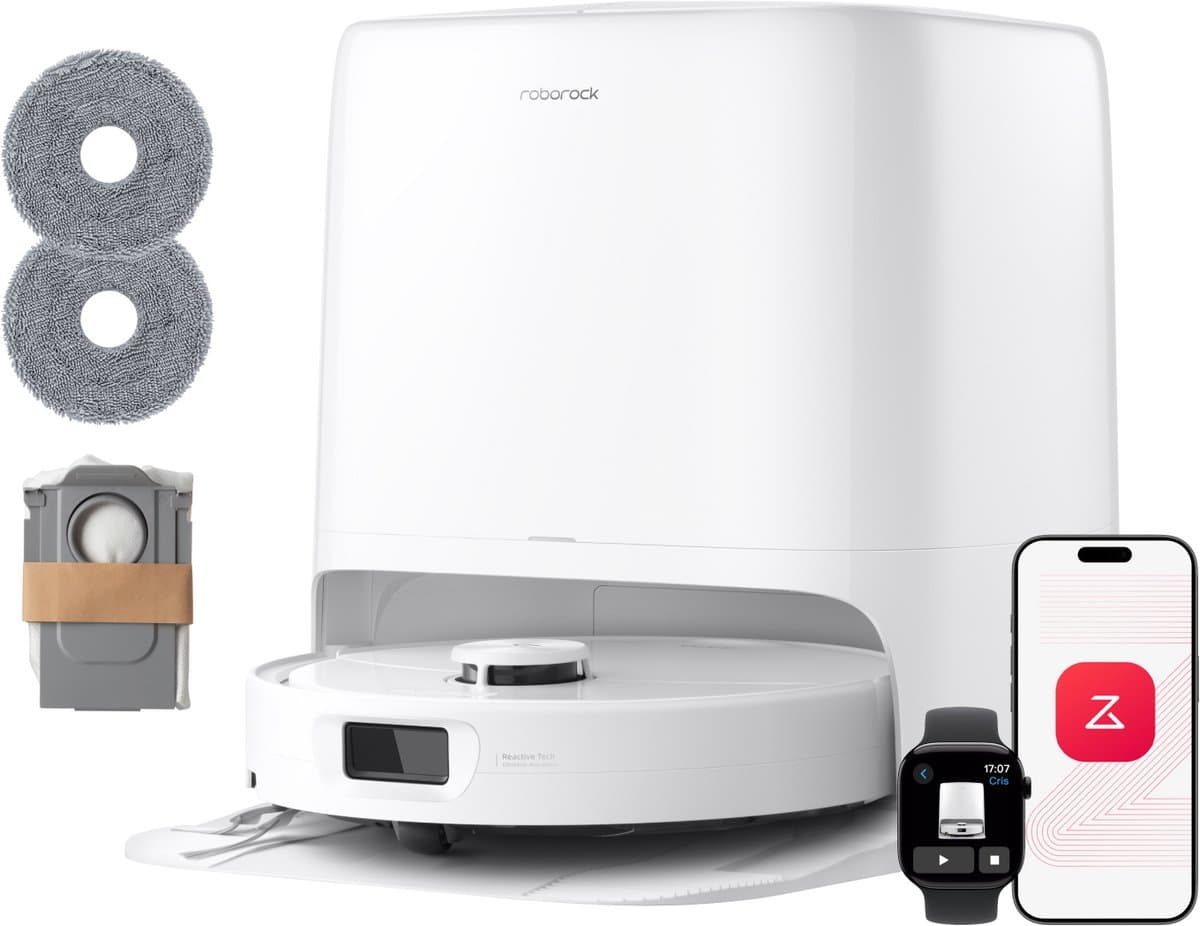 Roborock Qrevo 2 Pro Set-Robotstofzuiger-FlexiArm-technologie-25000 Pa-dubbel anti-klitsysteem-Intensieve tapijtreiniging 15 mm Dweilverhoging-Drogen met 45°C hete lucht en zelfreiniging op 75°C-Roborock SmartPlan 3.0-Reactive Tech obstakelvermijding — afbeelding 1