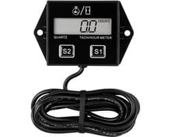 SnelShoppen - Digitale Snelheidsmeter HM011A met Onderhoudsherinnering, Verwisselbare Accu en Slaapmodus voor ZTR-Grasmaaier, Tractor, Marine, Generat