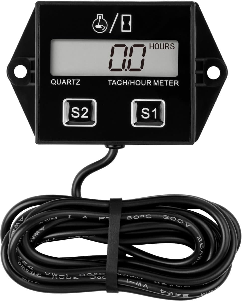 SnelShoppen - Digitale Snelheidsmeter HM011A met Onderhoudsherinnering, Verwisselbare Accu en Slaapmodus voor ZTR-Grasmaaier, Tractor, Marine, Generat — afbeelding 1