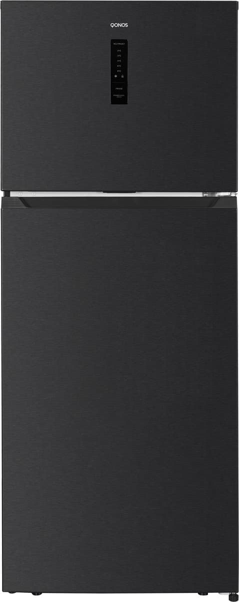 Qonos Q978153 Combi Koel- Vrieskast Dark Inox Look 178x71x69 415 Liter Energy Label E — afbeelding 1