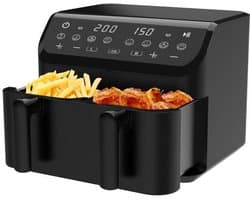 Winning Star St-9692 - Dubbele Airfryer - 9 Liter (2x 4.5l) - 2000w