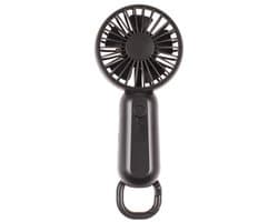 Mini USB-ventilator met karabijnhaak - oplaadbaar en draagbaar met 3 snelheden voor binnen en buiten