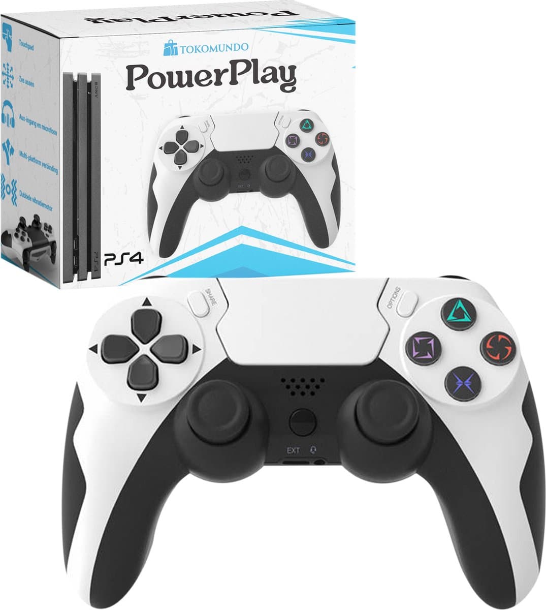 PS4 Controller Draadloos - Controllers Geschikt voor Playstation 4 & PC - PowerPlay Gaming Accesoires - Bluetooth — afbeelding 1