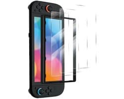 Screenprotector geschikt voor Nintendo Switch 2 met montage frame - Set van 3 stuks - Sounix - Screenprotector Tempered Glass - Gehard Glas
