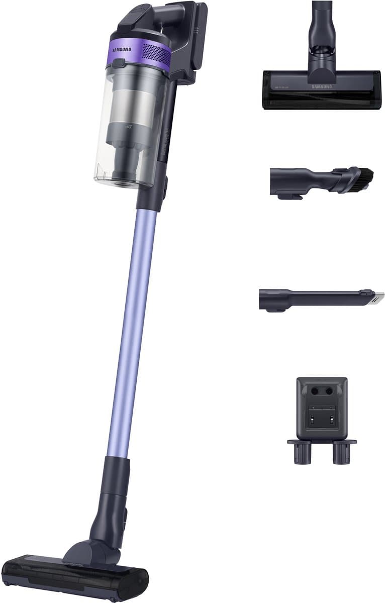 Samsung VS15A6031R4 Steelstofzuiger Batterij/Accu Droog Cyclonisch Zakloos 0,8 l 410 W Zwart, Paars — afbeelding 1