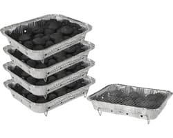 Wegwerp Barbecue met Houtskool – 4 Stuks – Instant BBQ voor Camping, Picknick of Balkon – Inclusief Rooster – Barbecue Accessoires – BBQ Kopen